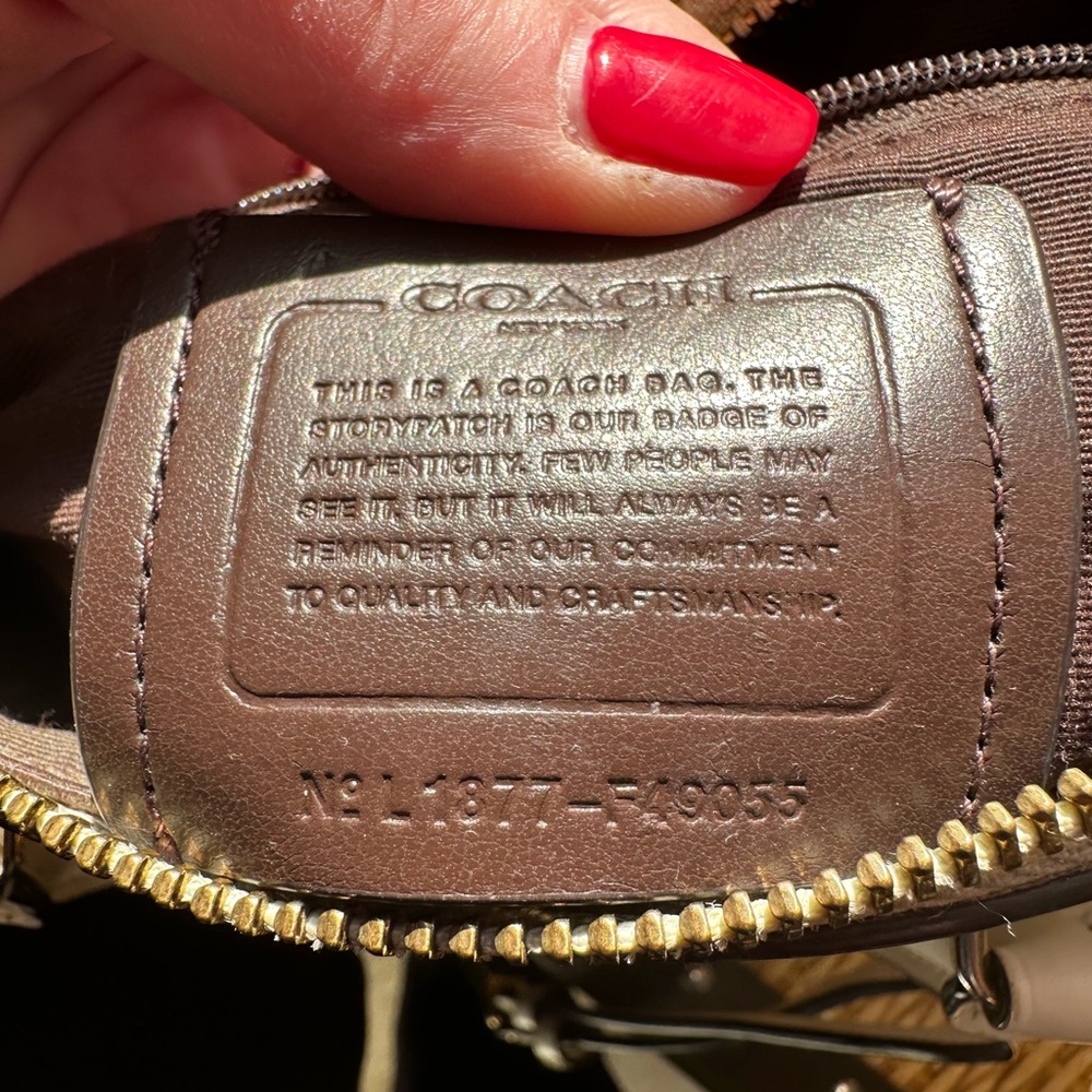 Coach Mini Bennett Chevron Satchel Crossbody F49055 - Picture 8 of 9